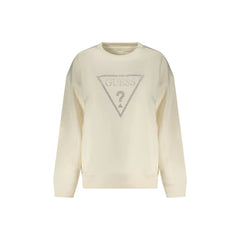 Guess vaqueros Sudadera de Manga Larga Mujer Blanca Estampado Logo