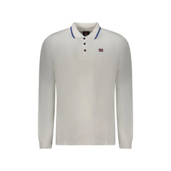 Norway 1963 Polo Uomo Bianca Maniche Lunghe Cotone Ricamo Logo