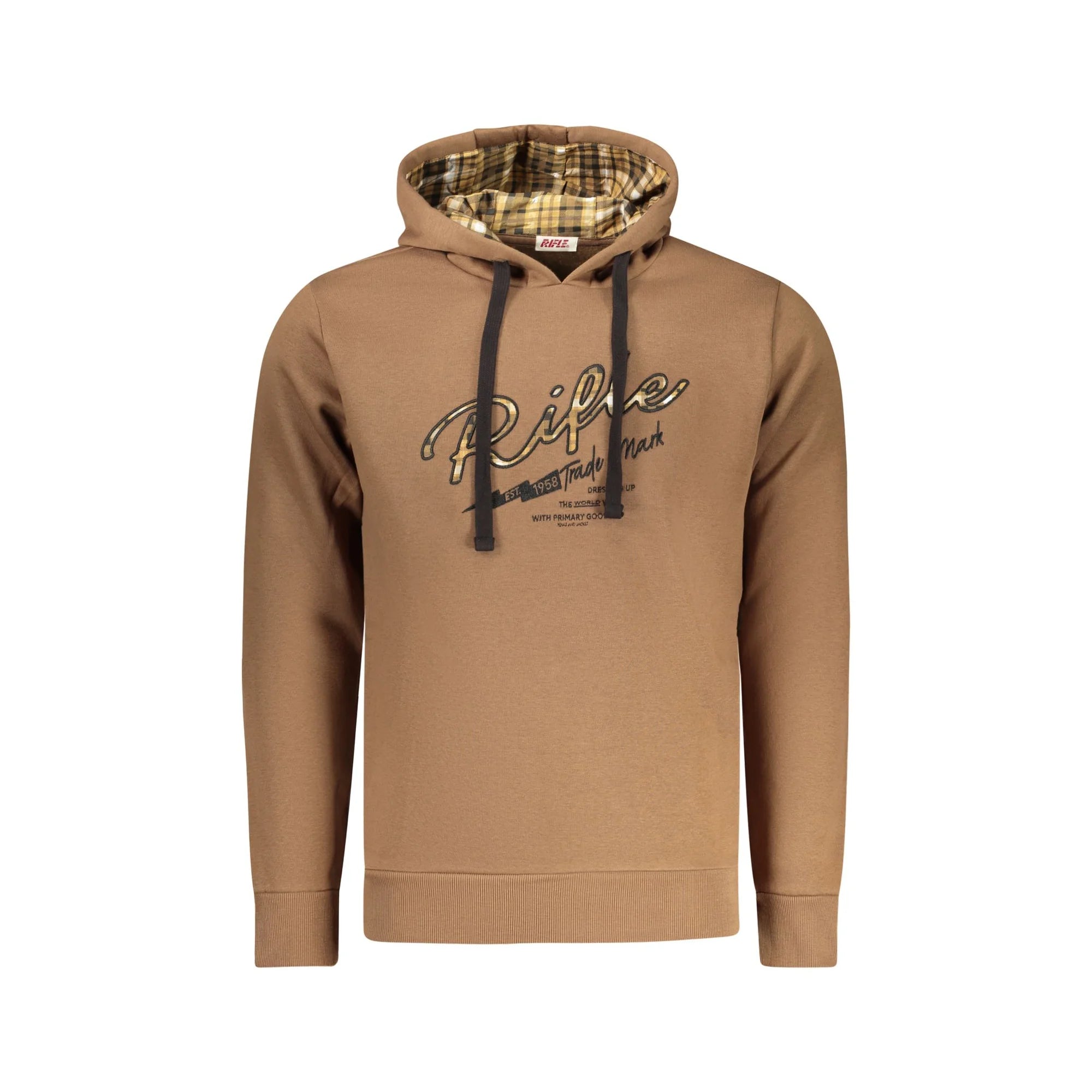 RIFLE FELPA SENZA ZIP UOMO MARRONE