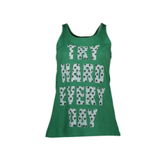 Silvian Heach Canotta Donna Verde Stampa Logo