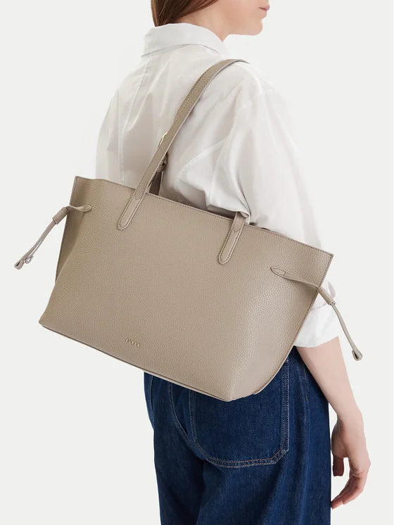 Furla Sac à épaule Femme Marron Cuir Ava Logo