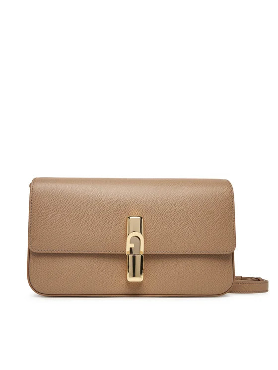 Furla Sac Femme Beige Bandoulière Cuir Iride Logo