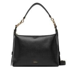 Furla Kabelka Dámská Černá Ruka Ramenní Popruh Pravá Kůže Tonie Logo