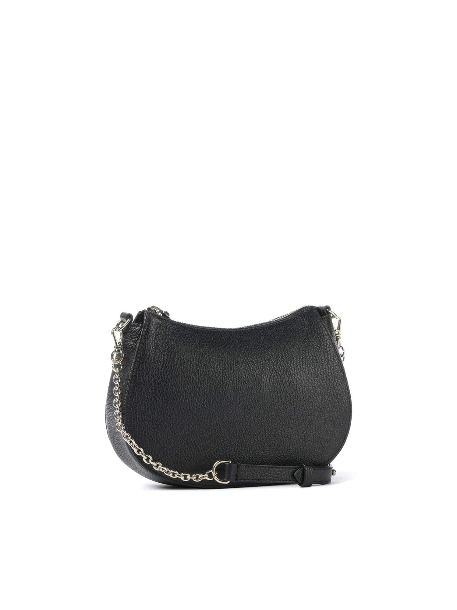 Coccinelle Borsa a Tracolla Pelle Donna Nera Con Tracolla in Catena