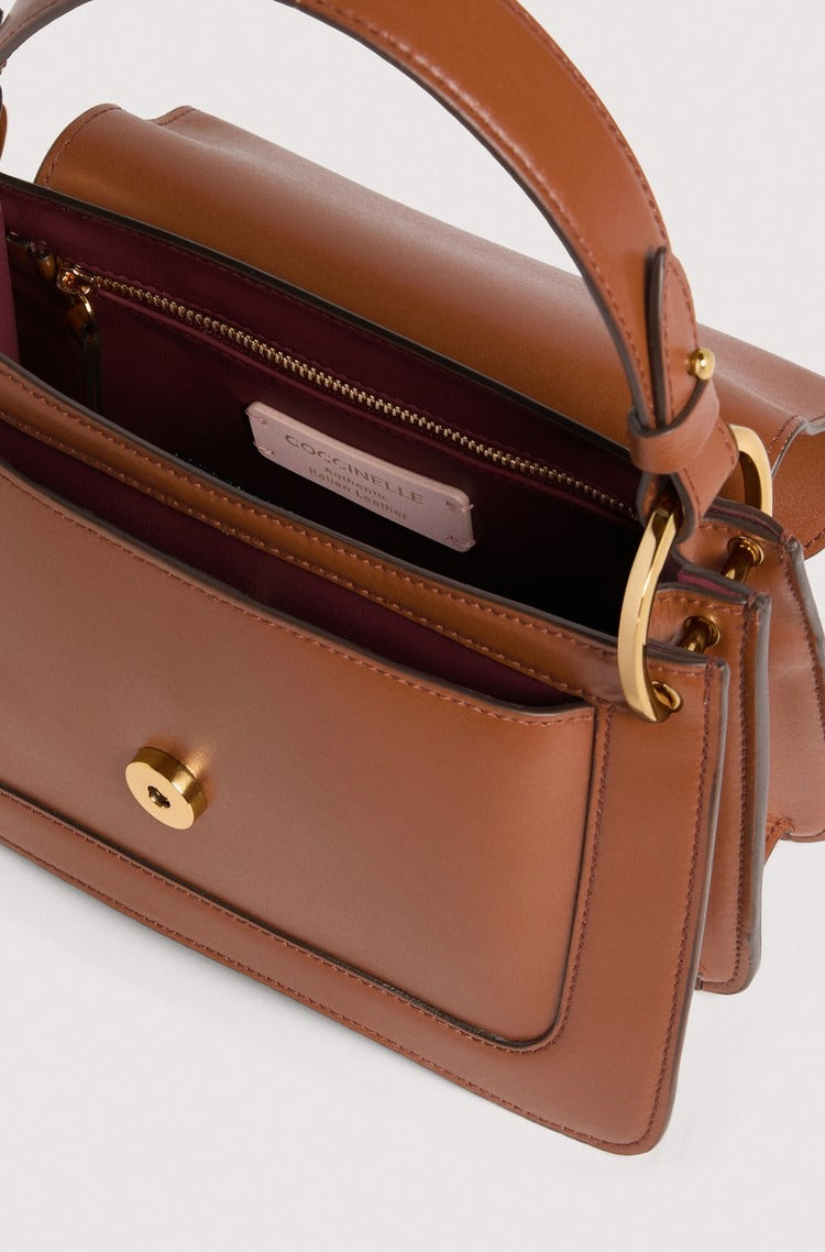 Coccinelle Borsa a Tracolla Pelle Donna Marrone Logo Borse - vista 5