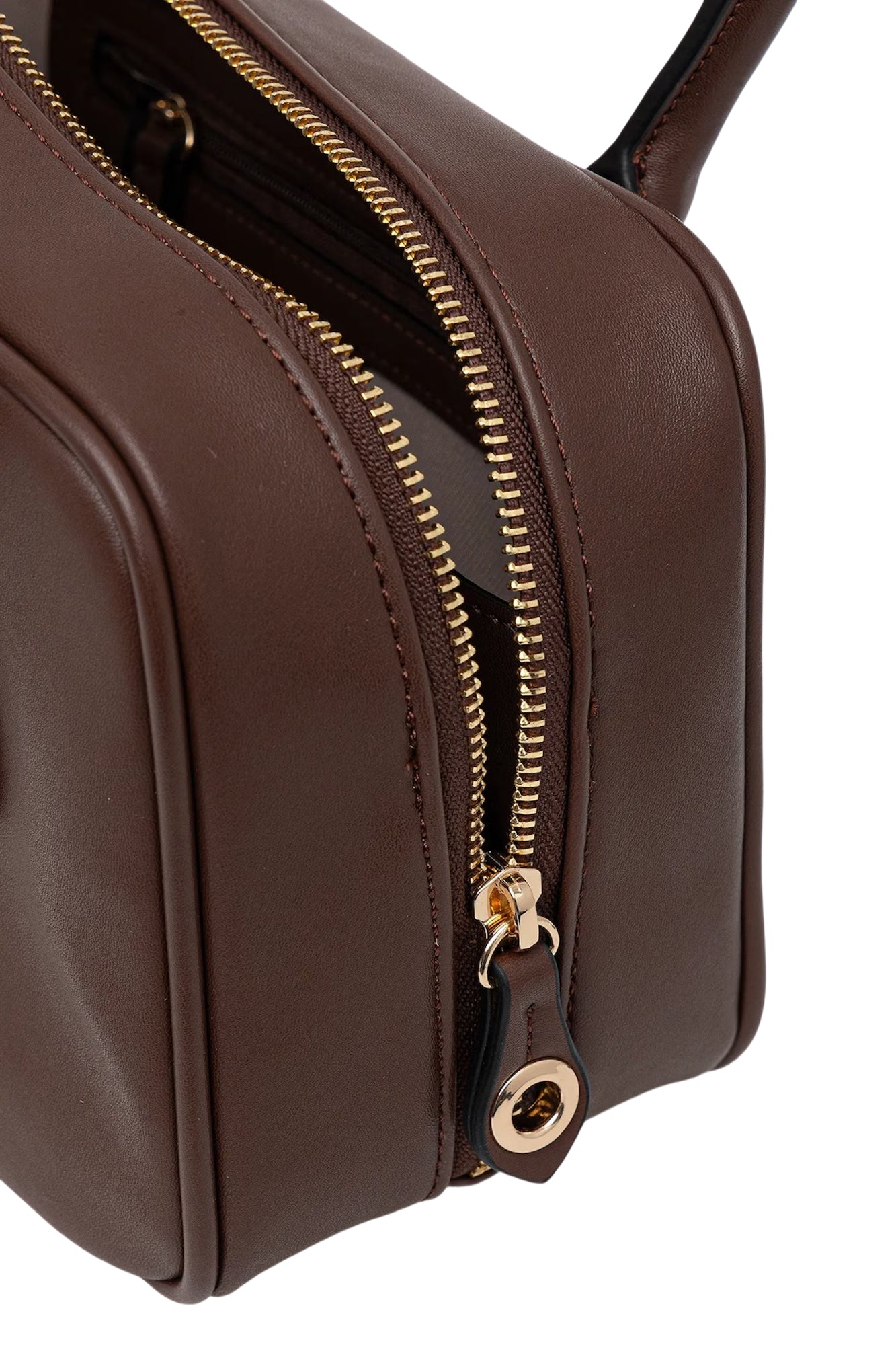 TWINSET Borsa Donna a Mano Marrone Bauletto con Tracolla Removibile