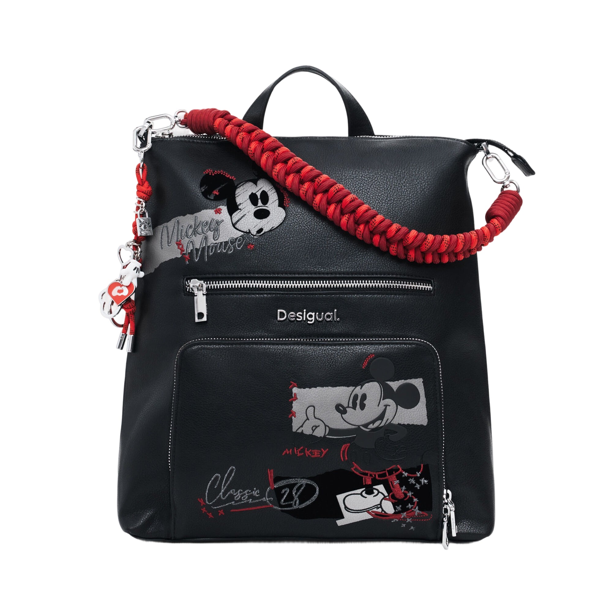 DESIGUAL Zaino Donna Nero Mickey Rock Pretoria