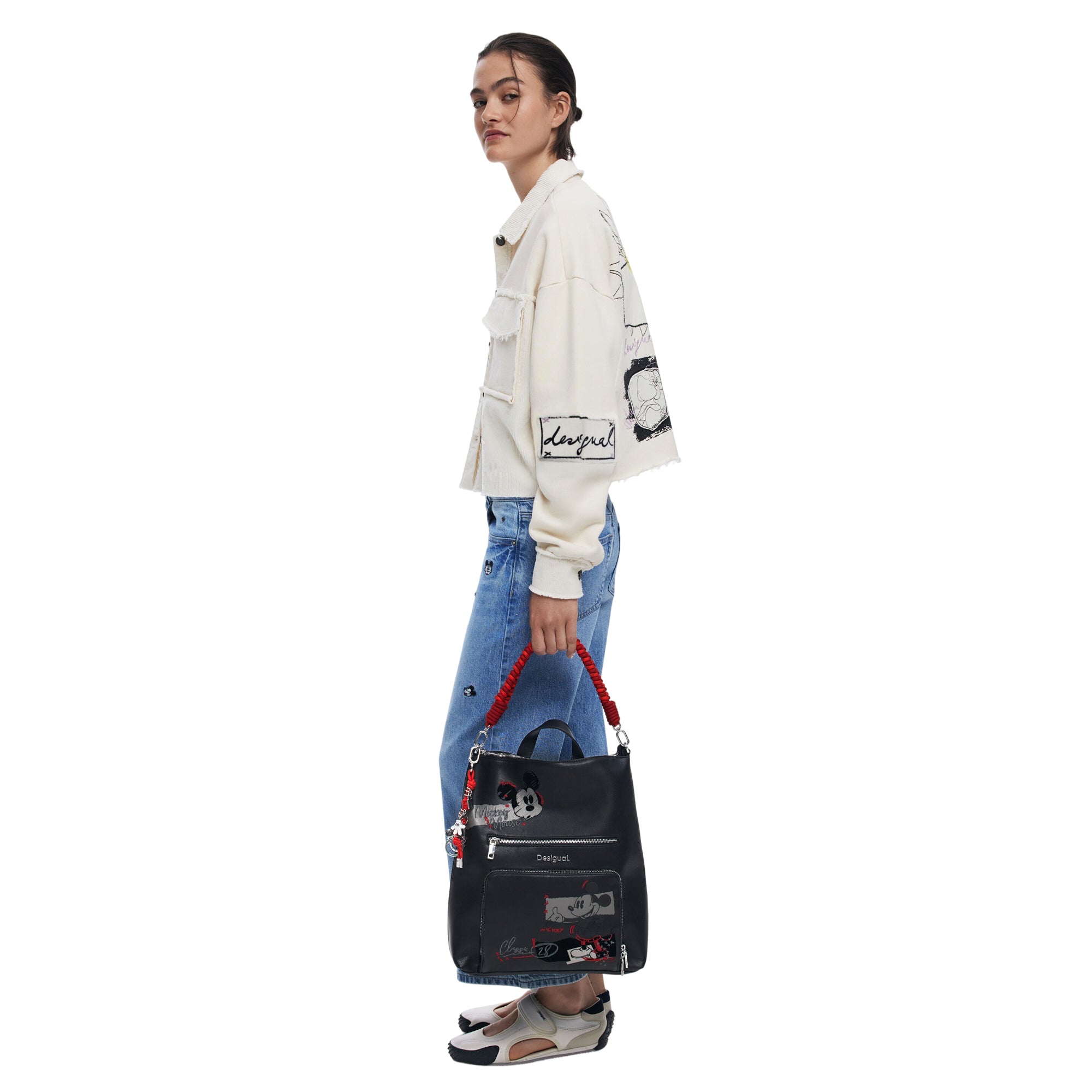 DESIGUAL Zaino Donna Nero Mickey Rock Pretoria
