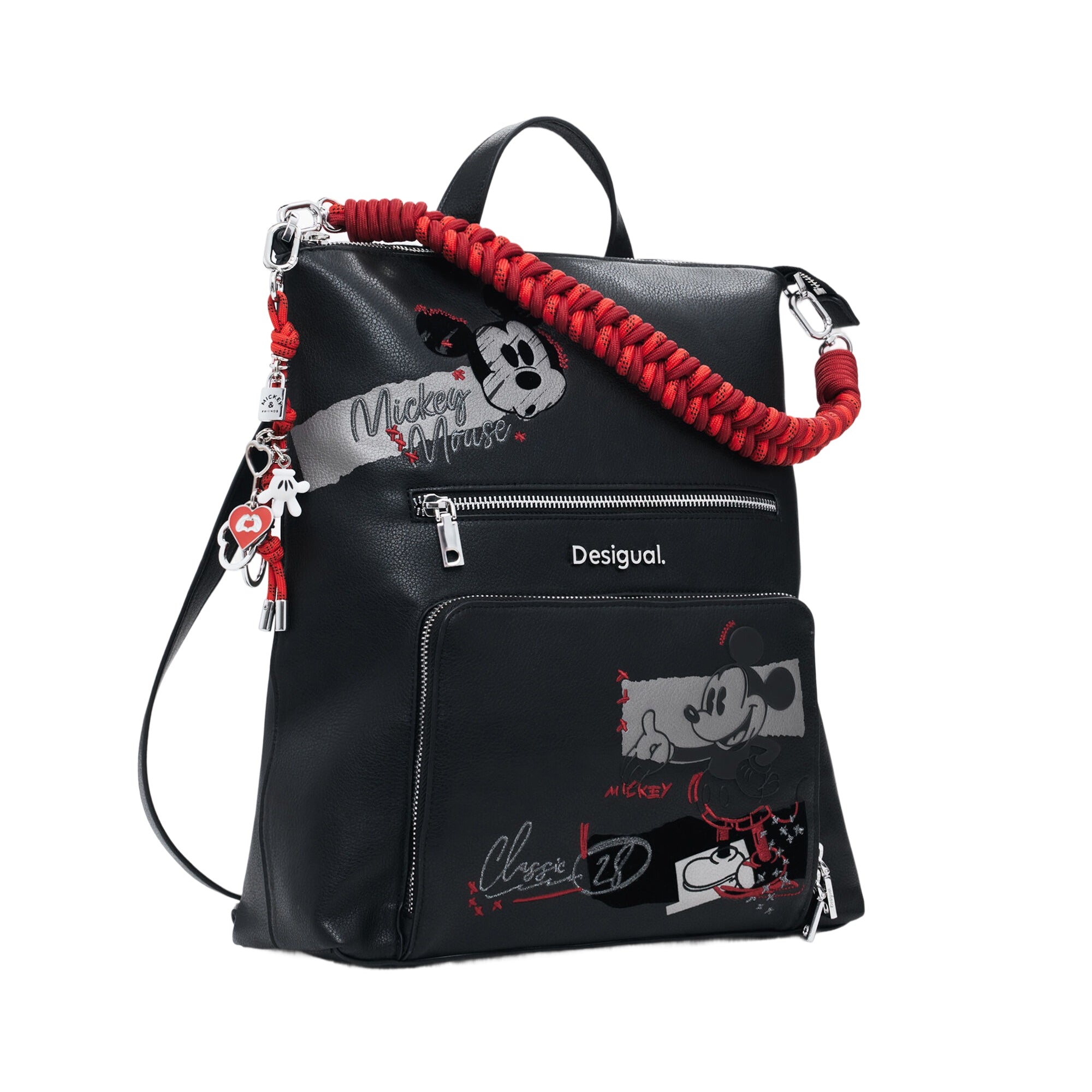 DESIGUAL Zaino Donna Nero Mickey Rock Pretoria