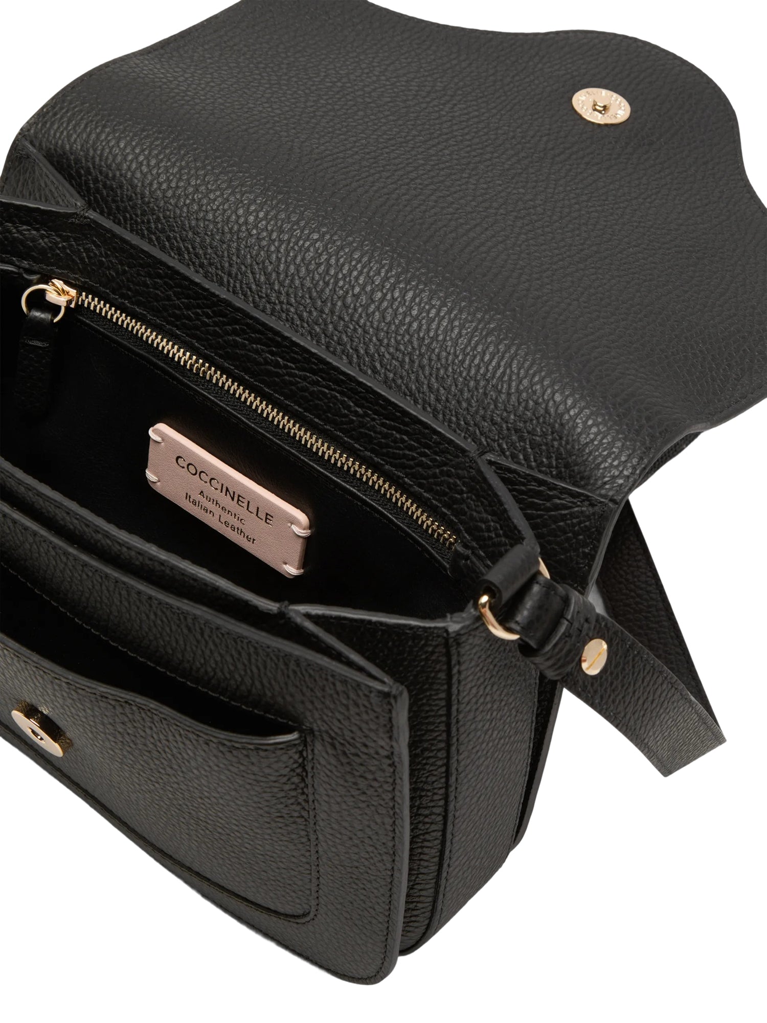 COCCINELLE Borsa Donna a Tracolla Nera, In Vera Pelle, C-Me Small