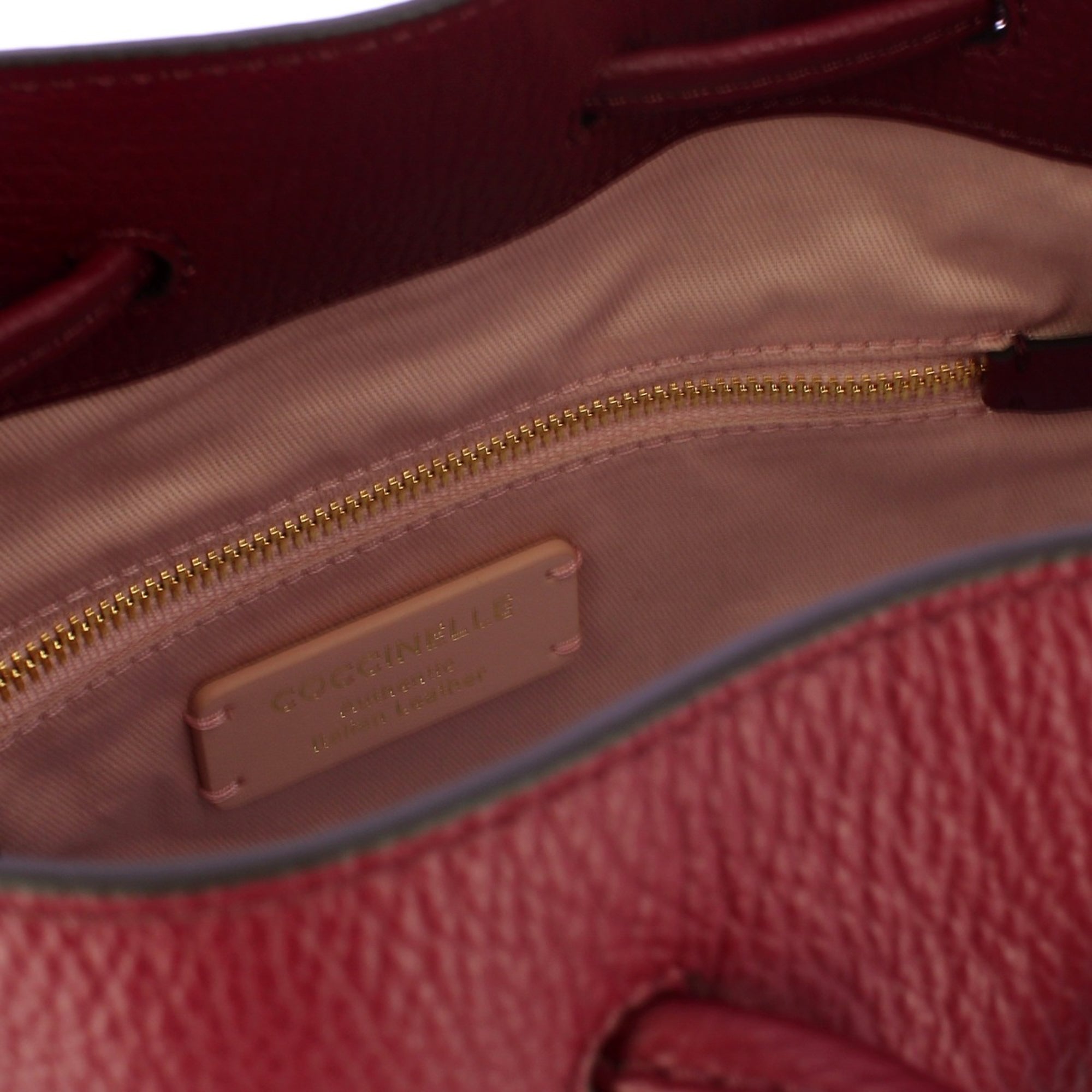 COCCINELLE Borsa Secchiello Donna Rossa, In Vera Pelle Beat Generation