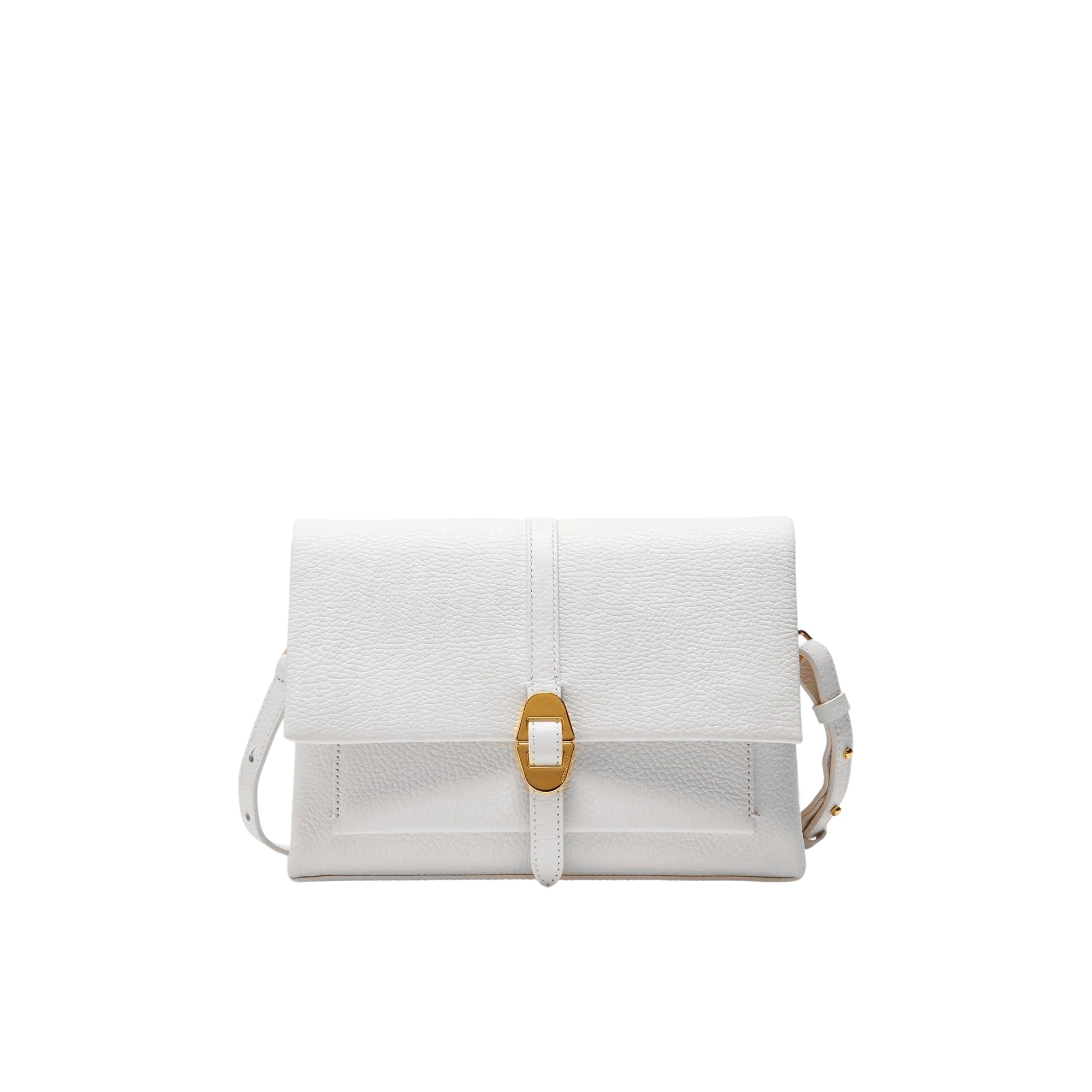 COCCINELLE Borsa Donna Bianca con Tracolla Regolabile, In Vera Pelle, Dorian Small