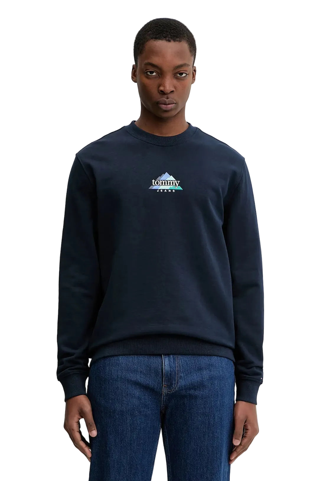 Tommy Hilfiger Felpa Maniche Lunghe Uomo Blu Ricamo Felpe - foto prodotto