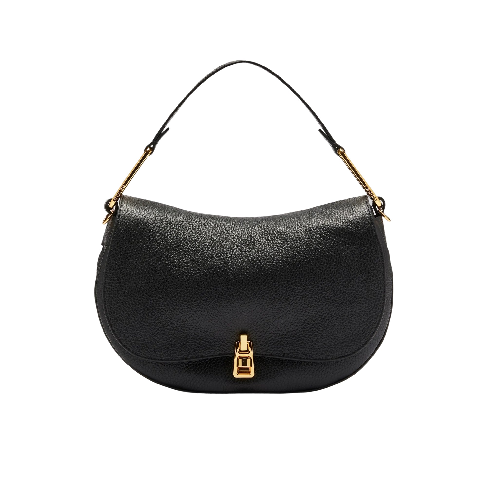 COCCINELLE Borsa Donna a Mano con Tracolla Nera, In Vera Pelle, Magie Soft Medium