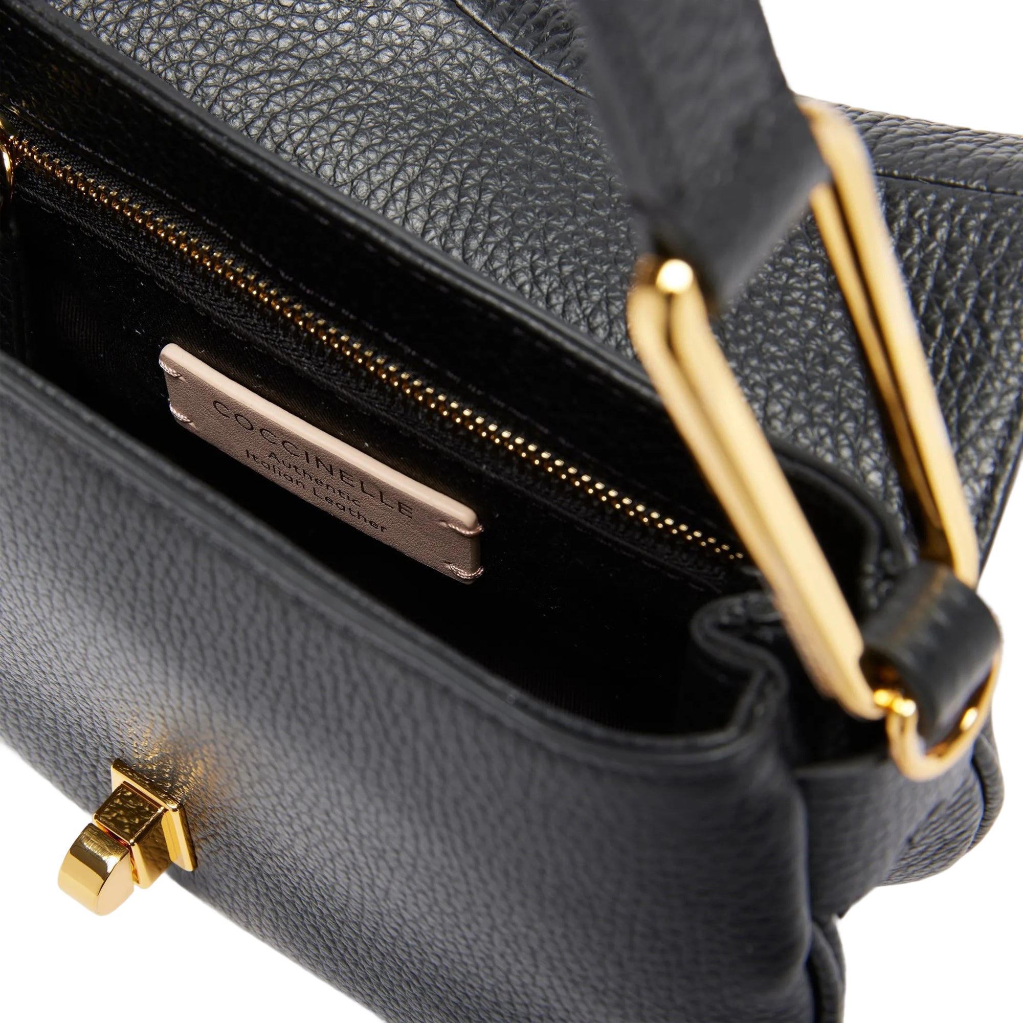 COCCINELLE Borsa Donna Piccola a Tracolla Nera, In Vera Pelle, Magie Soft Mini