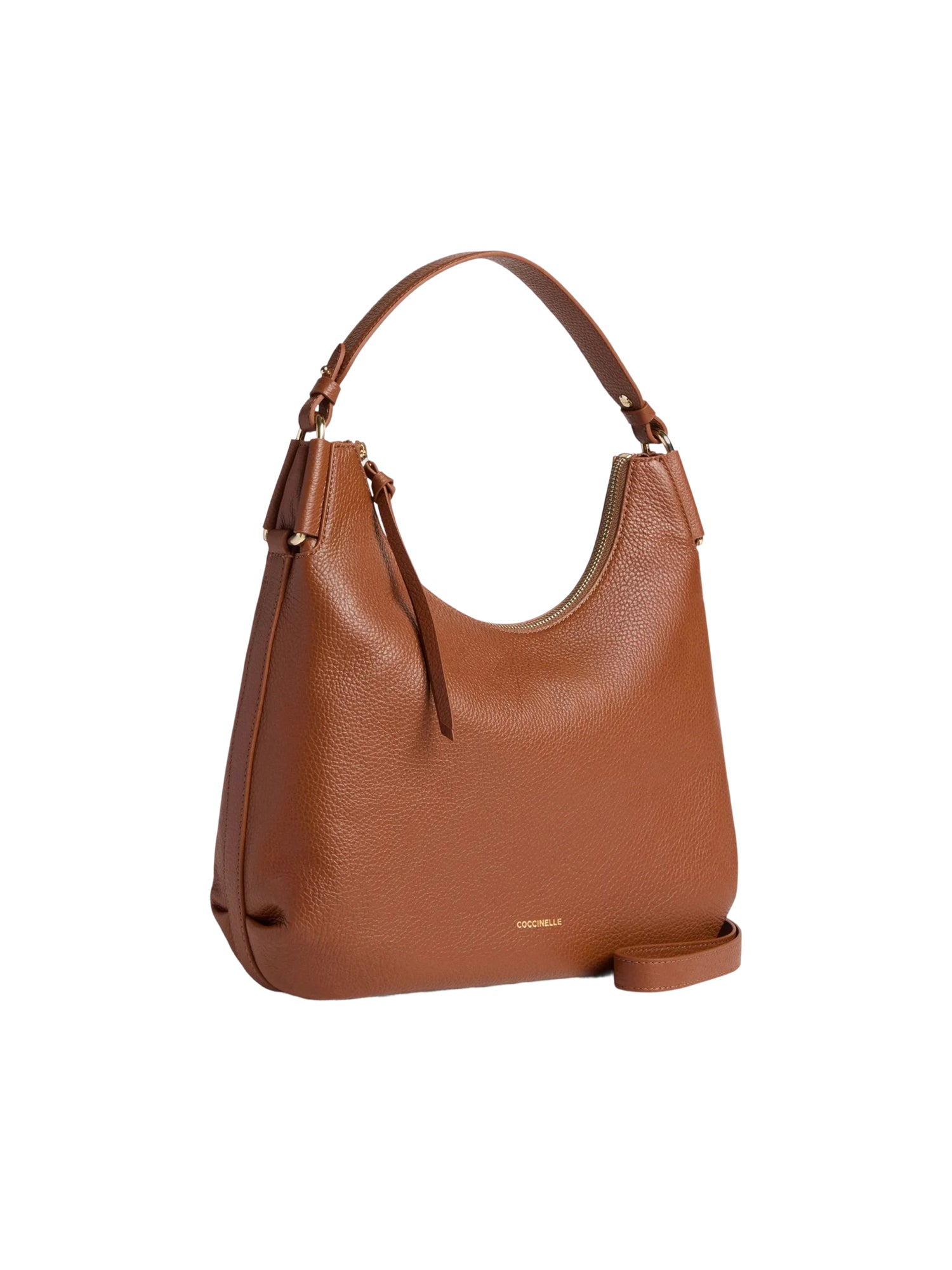 COCCINELLE Borsa Donna a Spalla Marrone Rebekka Small in Vera Pelle