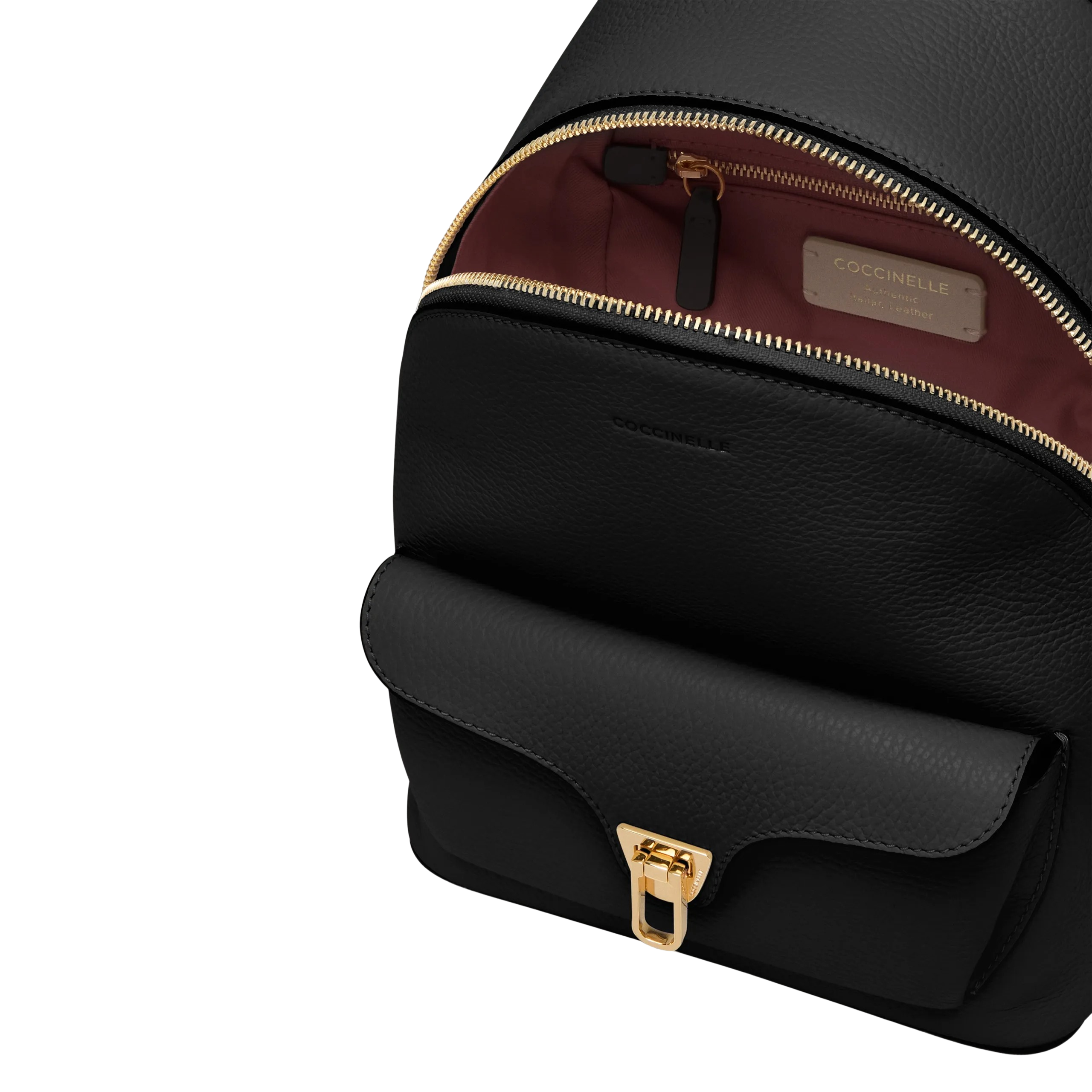 COCCINELLE Zaino Donna Nero Beat Generation in Vera Pelle