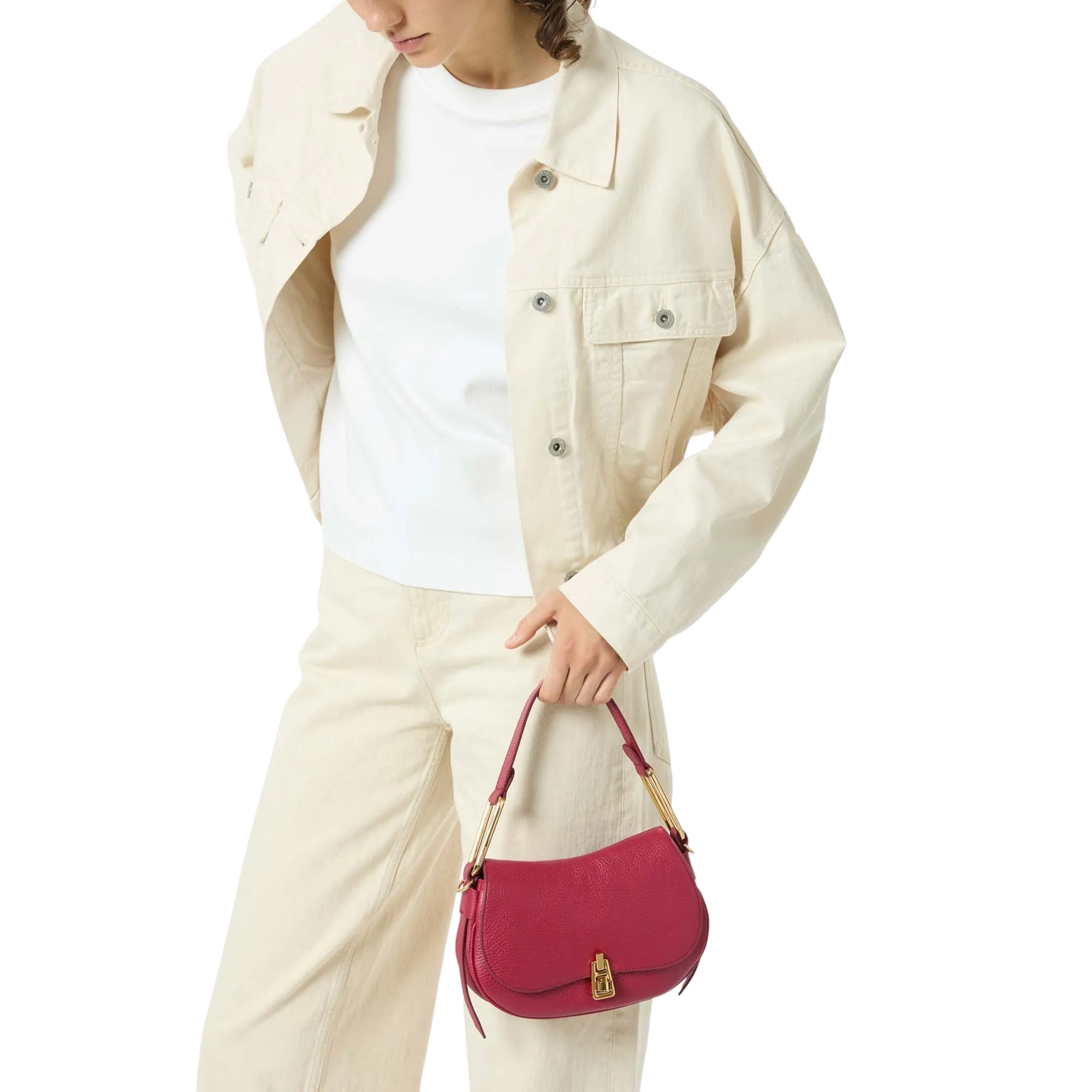 COCCINELLE Borsa Donna Piccola a Tracolla Rossa, In Vera Pelle, Magie Soft Mini