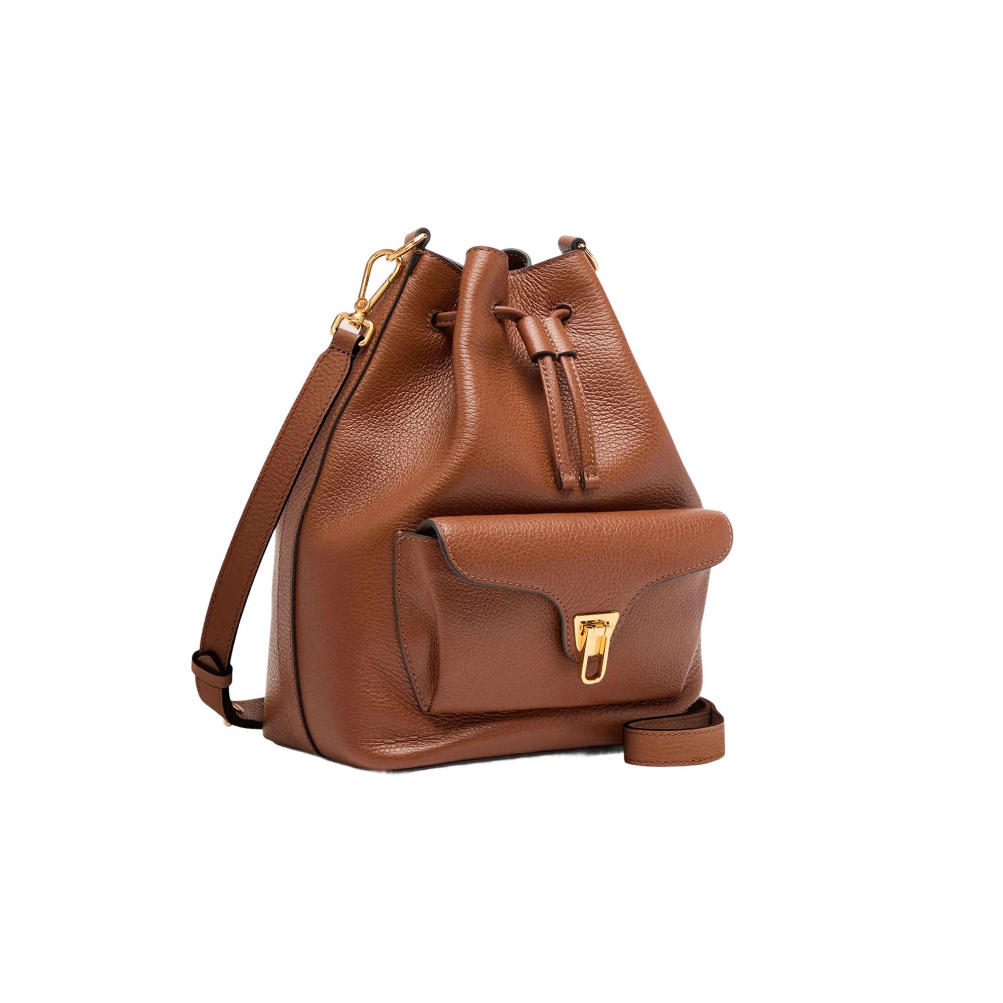 COCCINELLE Borsa Secchiello Donna Marrone, In Vera Pelle Beat Generation