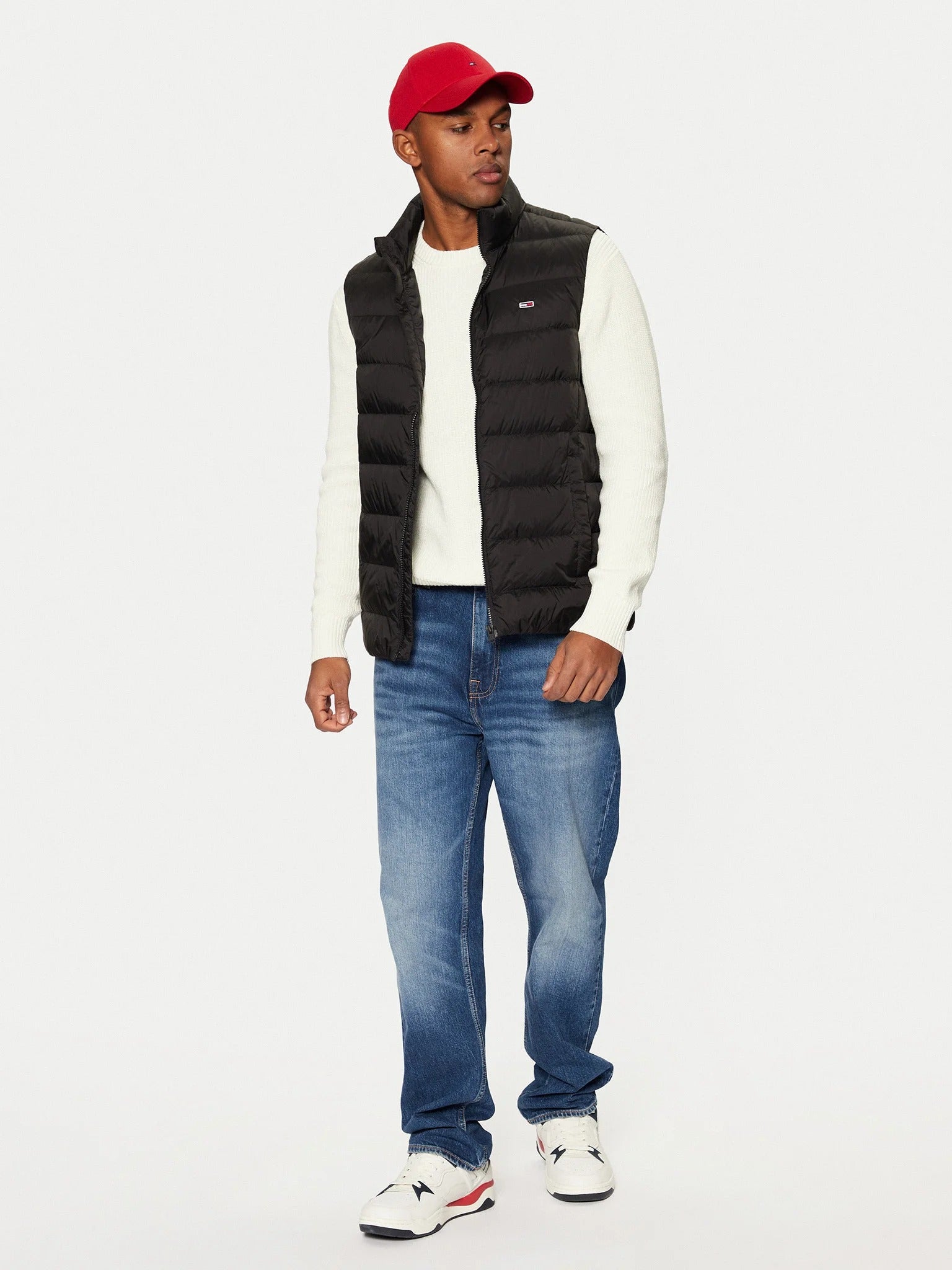 Tommy Hilfiger Giubbotto Uomo Nero Zip Logo Giubbotti e Giacche - vista 2