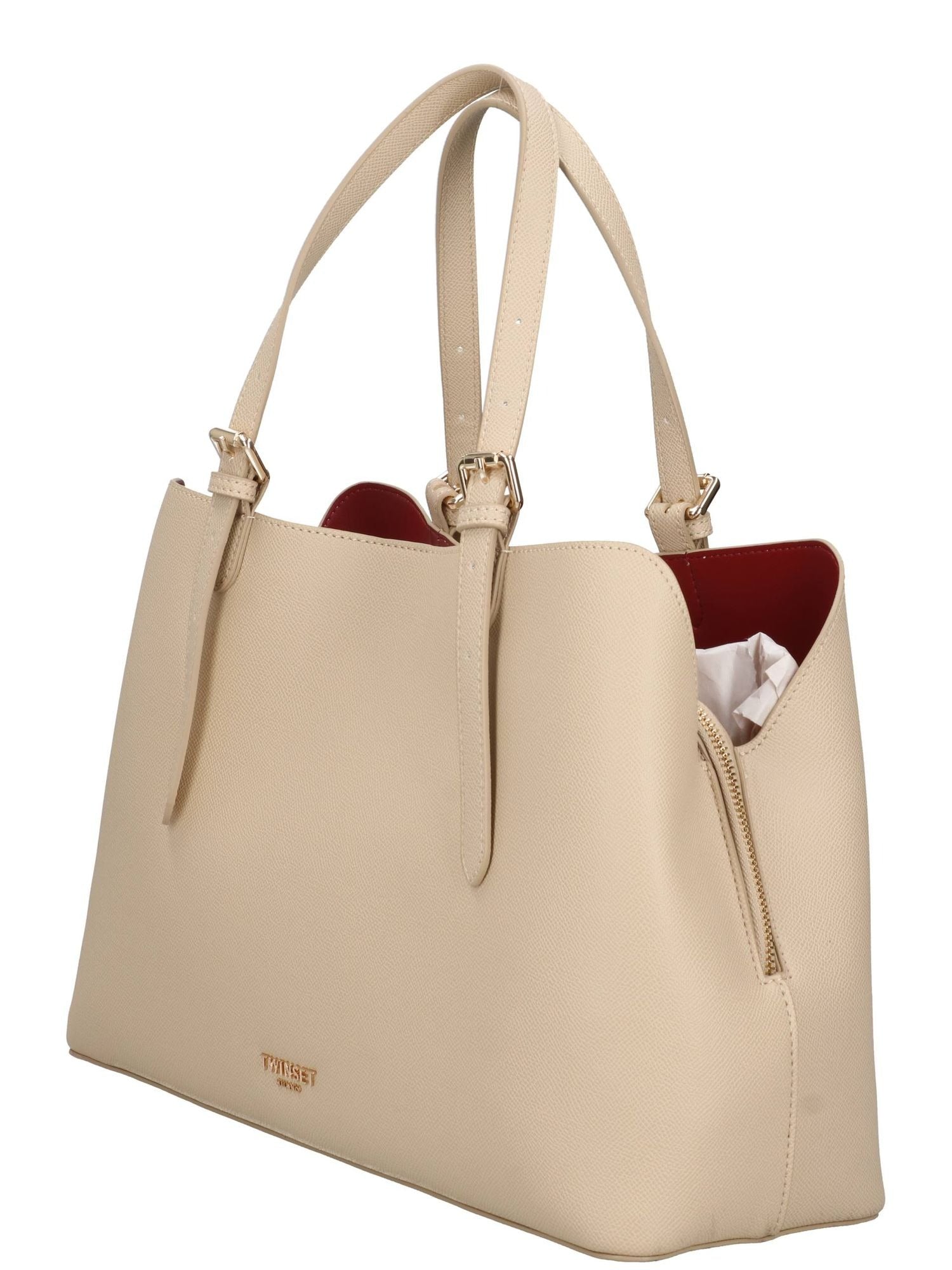 Twinset Borsa a Spalla Donna Beige Logo Borse - vista 3