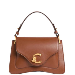 Coccinelle Torebka na ramię Vera skóra Damska Brązowy Logo