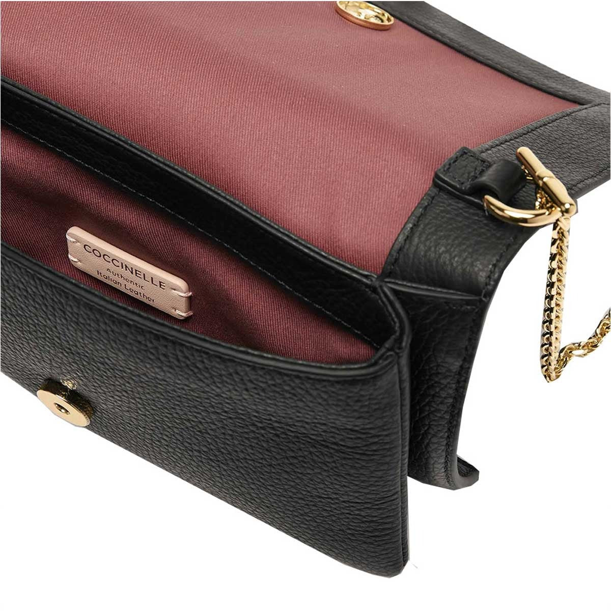 COCCINELLE Borsa Donna a Spalla Nera Dandy in Vera Pelle