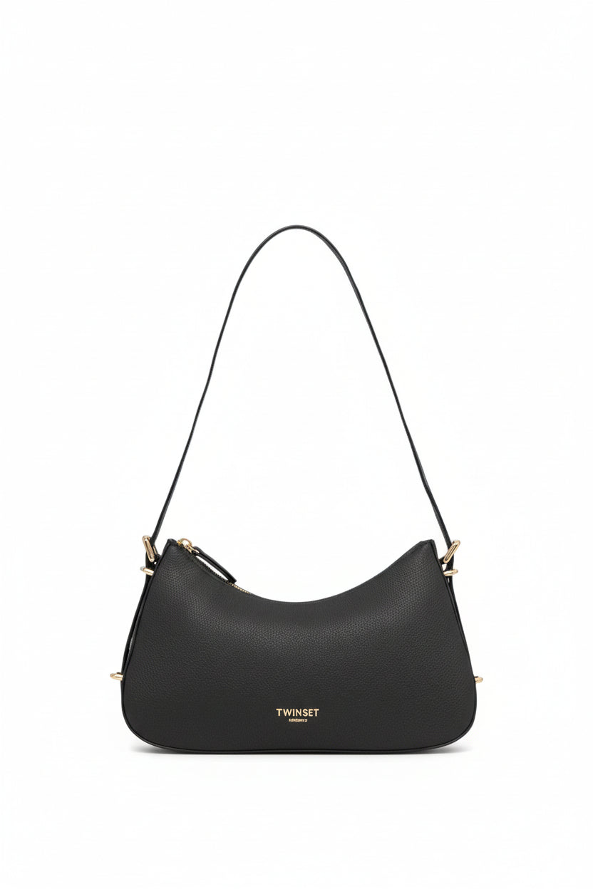 Twinset Borsa a Tracolla Donna Nera Logo Borse nero - foto prodotto