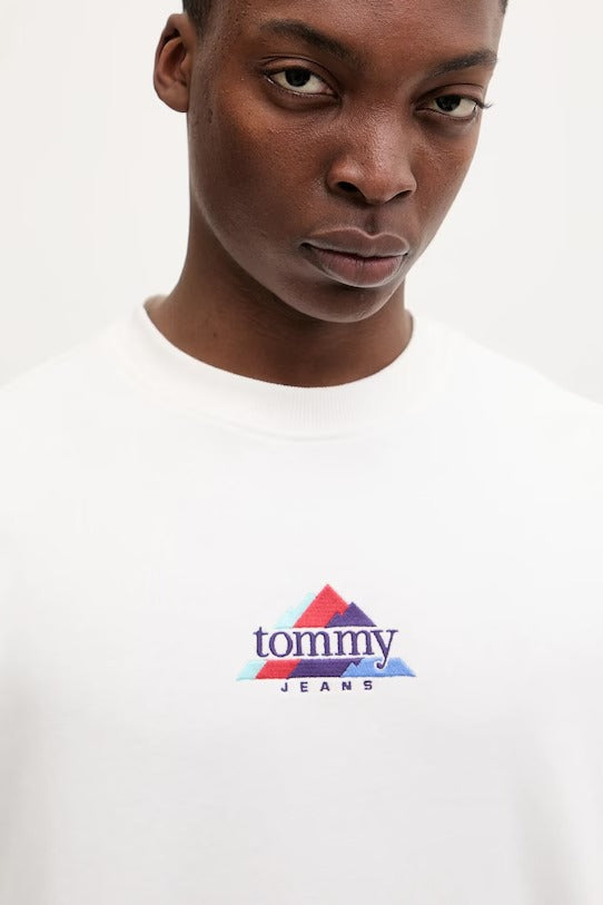 Tommy Hilfiger Felpa Maniche Lunghe Uomo Bianca Ricamo Felpe bianco - vista 3