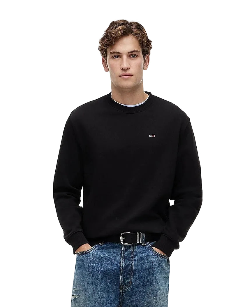 Tommy Hilfiger Felpa Maniche Lunghe Uomo Nera Logo Felpe nero - foto prodotto