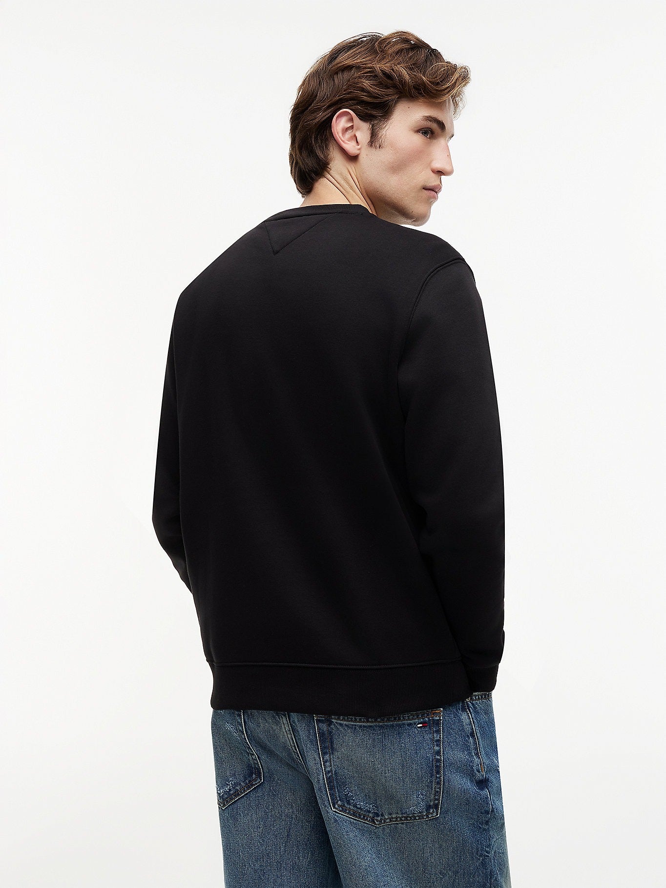 Tommy Hilfiger Felpa Maniche Lunghe Uomo Nera Logo Felpe nero - vista 2