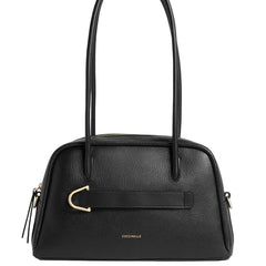 Coccinelle Borsa a Spalla Pelle Donna Nera Logo