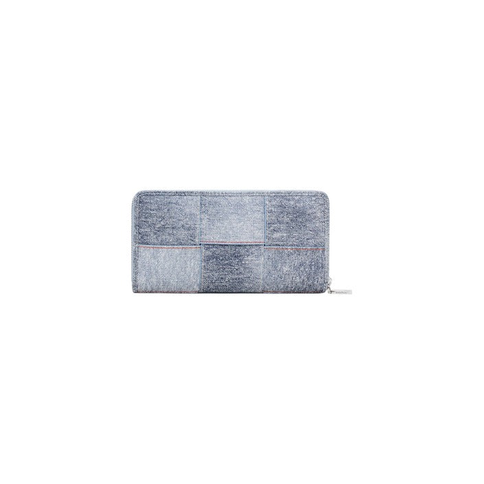 Portamonete Donna Desigual Effetto Denim Intrecciato con Zip