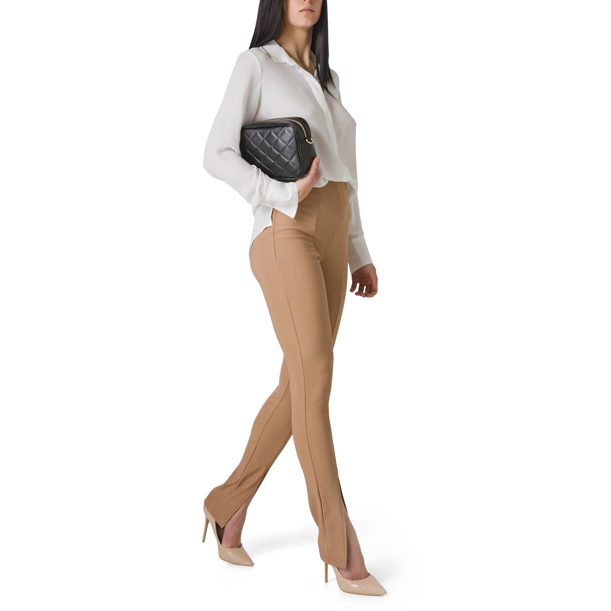 Bolso de Mano para Mujer con Correa, En Cuero Auténtico Suave, Hecho en Italia, Modelo Ada