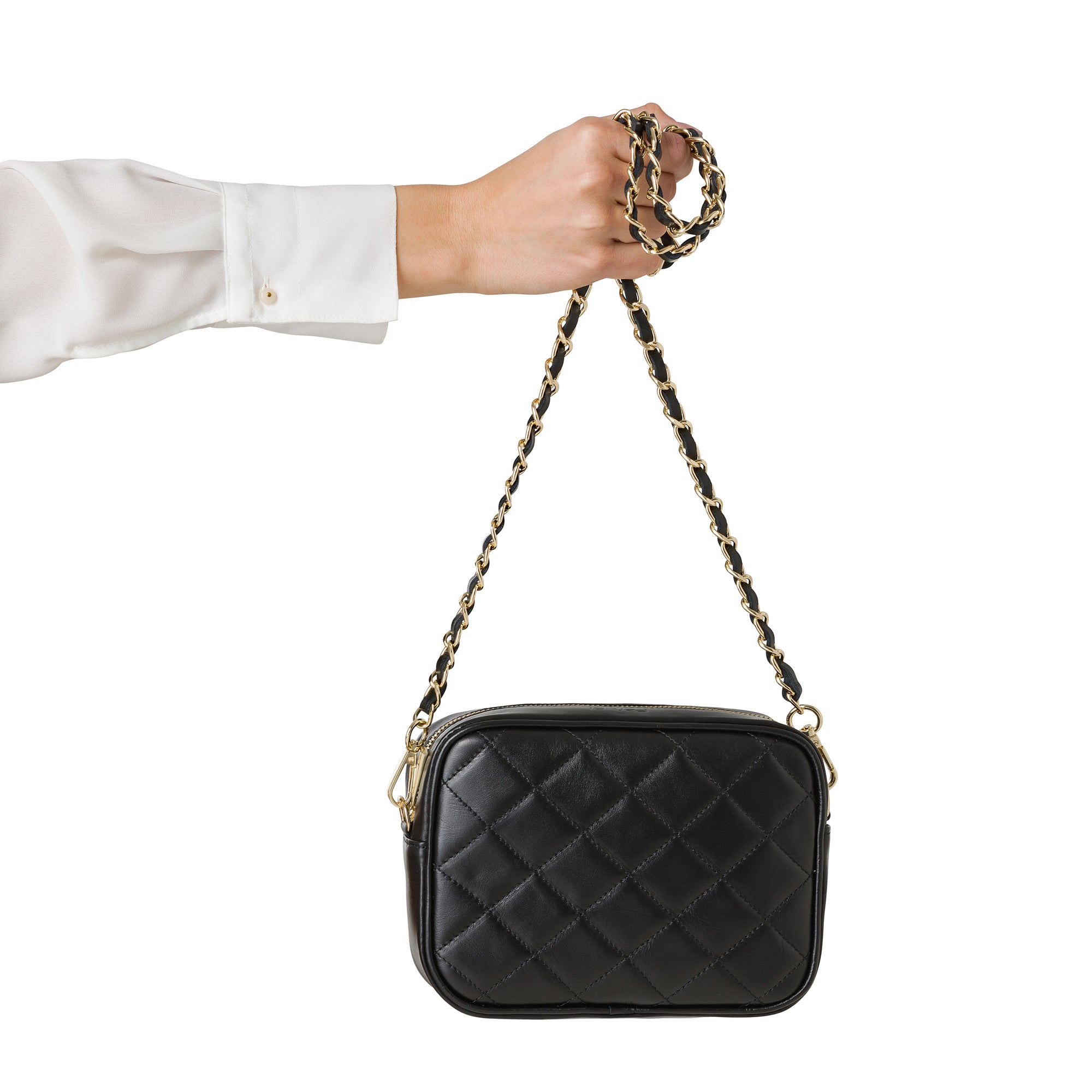 Bolso de Mano para Mujer con Correa, En Cuero Auténtico Suave, Hecho en Italia, Modelo Ada