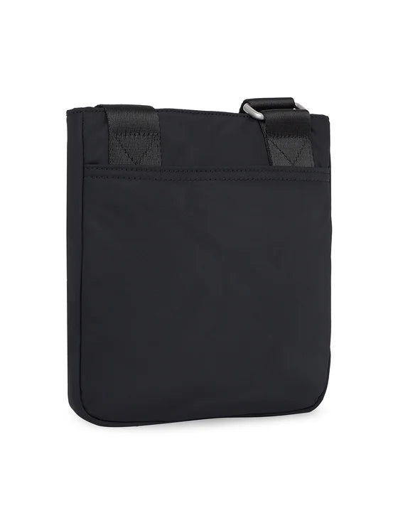 TOMMY HILFIGER Borsello Uomo Nero con Tracolla Regolabile e Logo