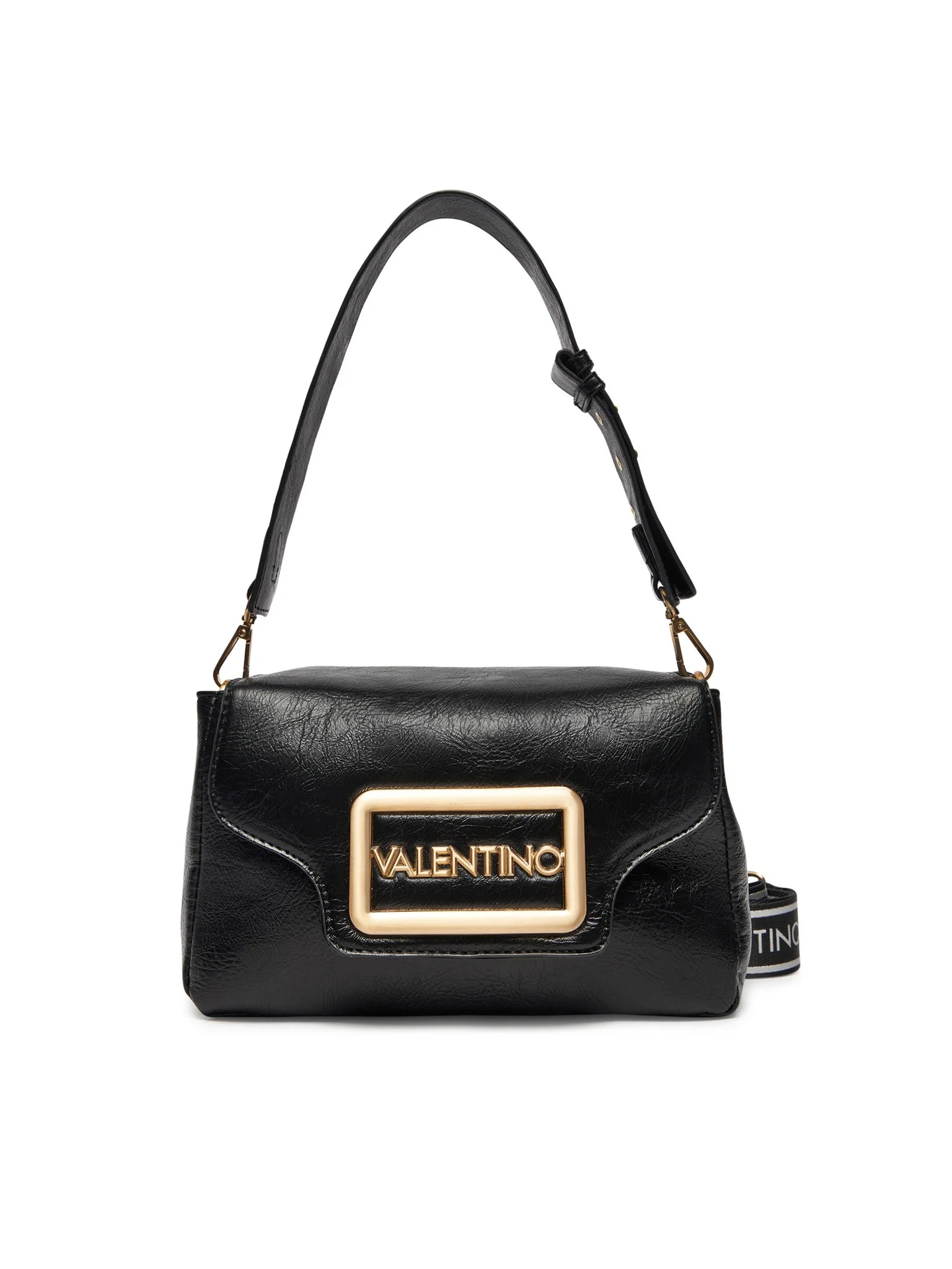 VALENTINO BAGS Borsa Donna Nera a Spalla con Tracolla e Doppio Scomparto