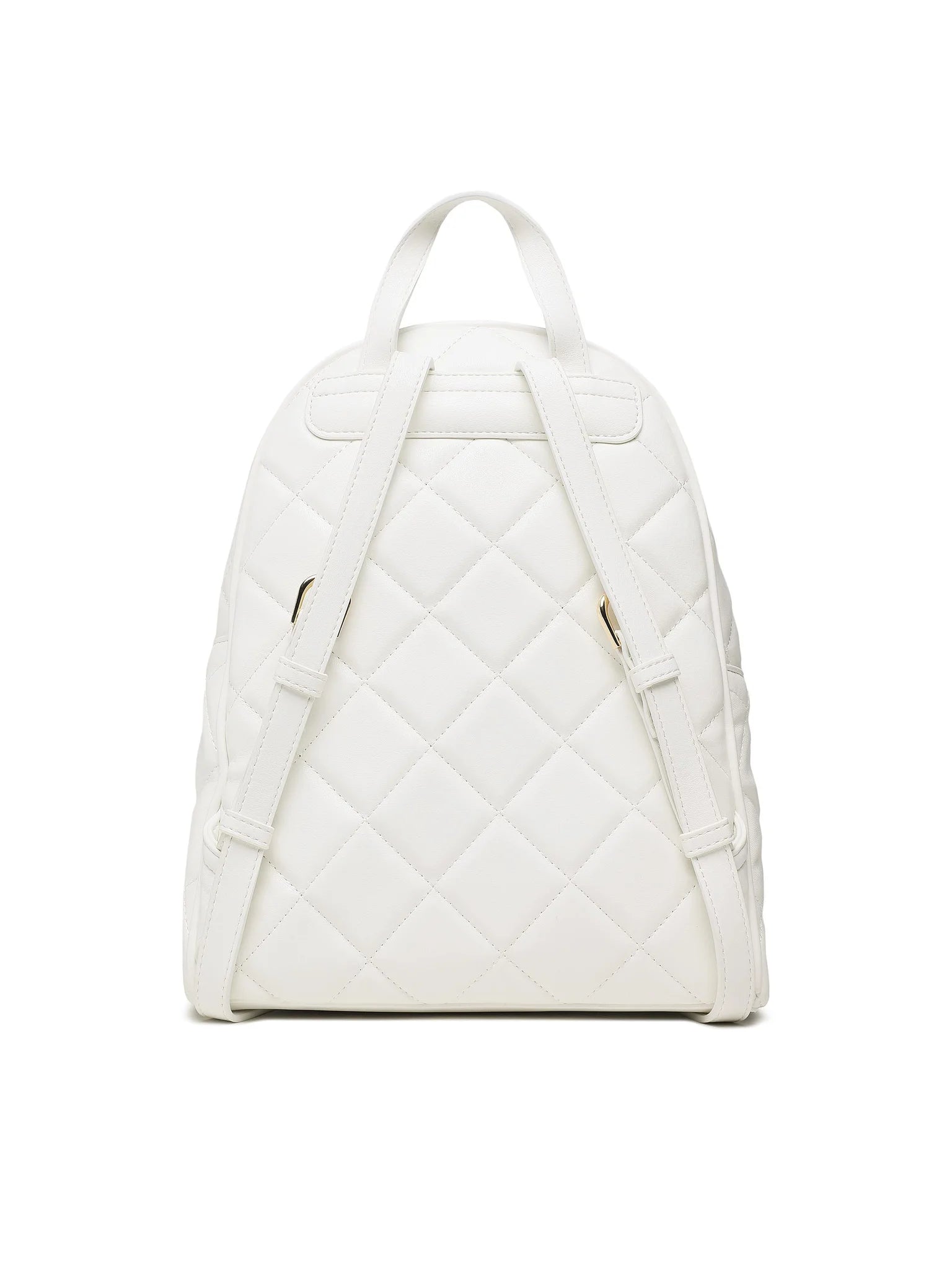 VALENTINO BAGS Zaino Donna Bianco Trapuntato con Dettagli a Contrasto