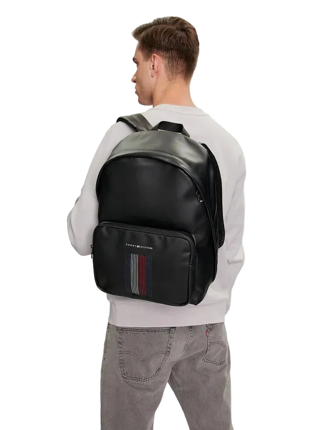 Tommy Hilfiger Sac à dos Homme Noir avec Compartiment pour Ordinateur Portable