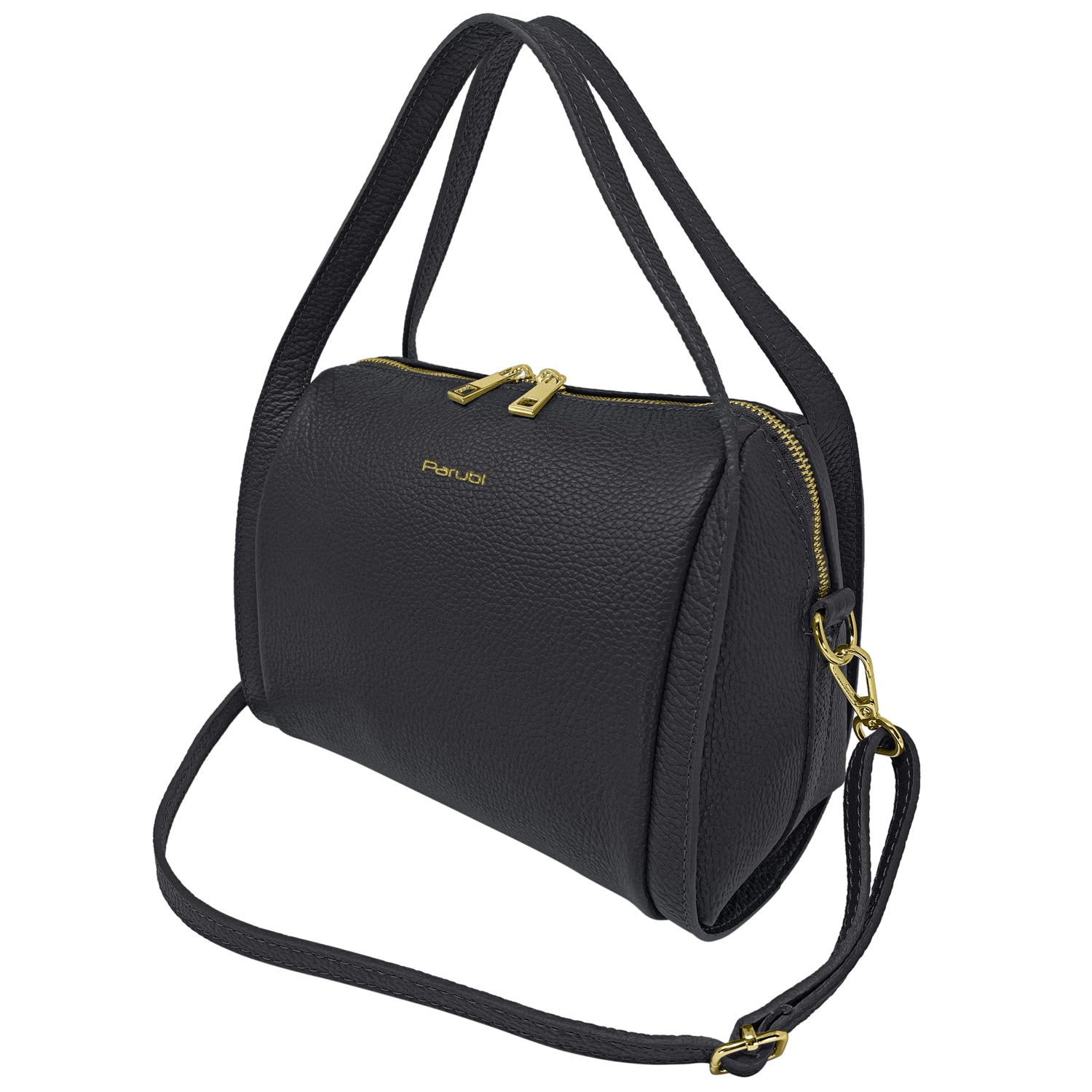 Borsa Donna a Mano con Tracolla, In Vera Pelle Morbida, Made in Italy, Modello Anette