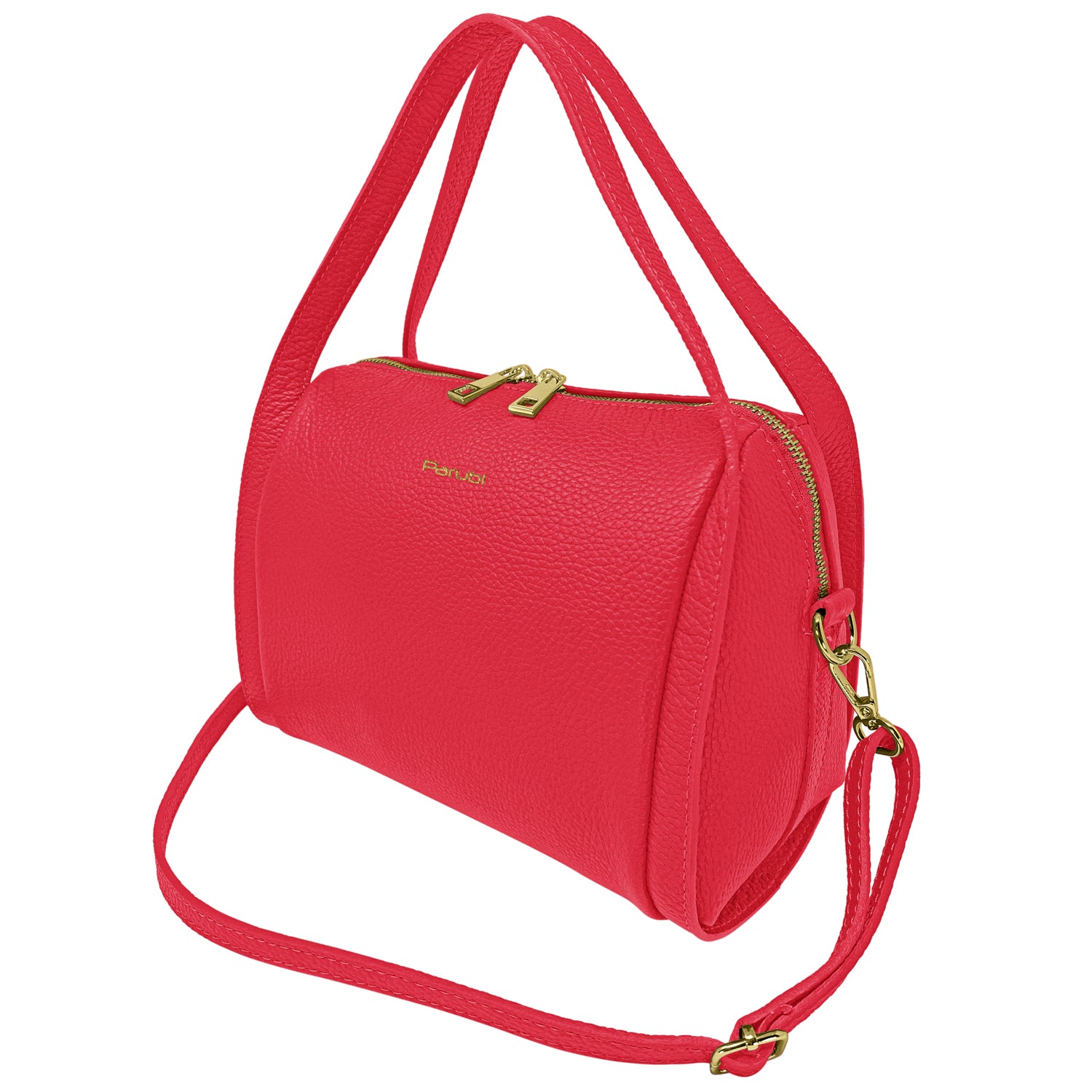 Borsa Donna a Mano con Tracolla, In Vera Pelle Morbida, Made in Italy, Modello Anette