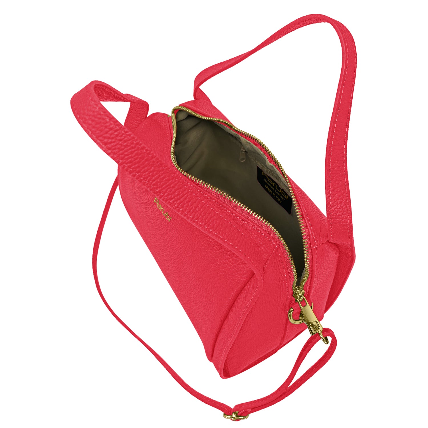 Borsa Donna a Mano con Tracolla, In Vera Pelle Morbida, Made in Italy, Modello Anette