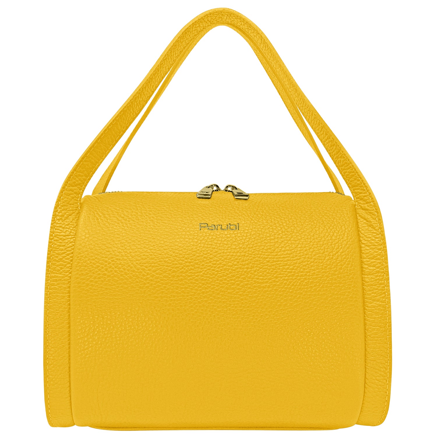 Borsa Donna a Mano con Tracolla, In Vera Pelle Morbida, Made in Italy, Modello Anette Giallo