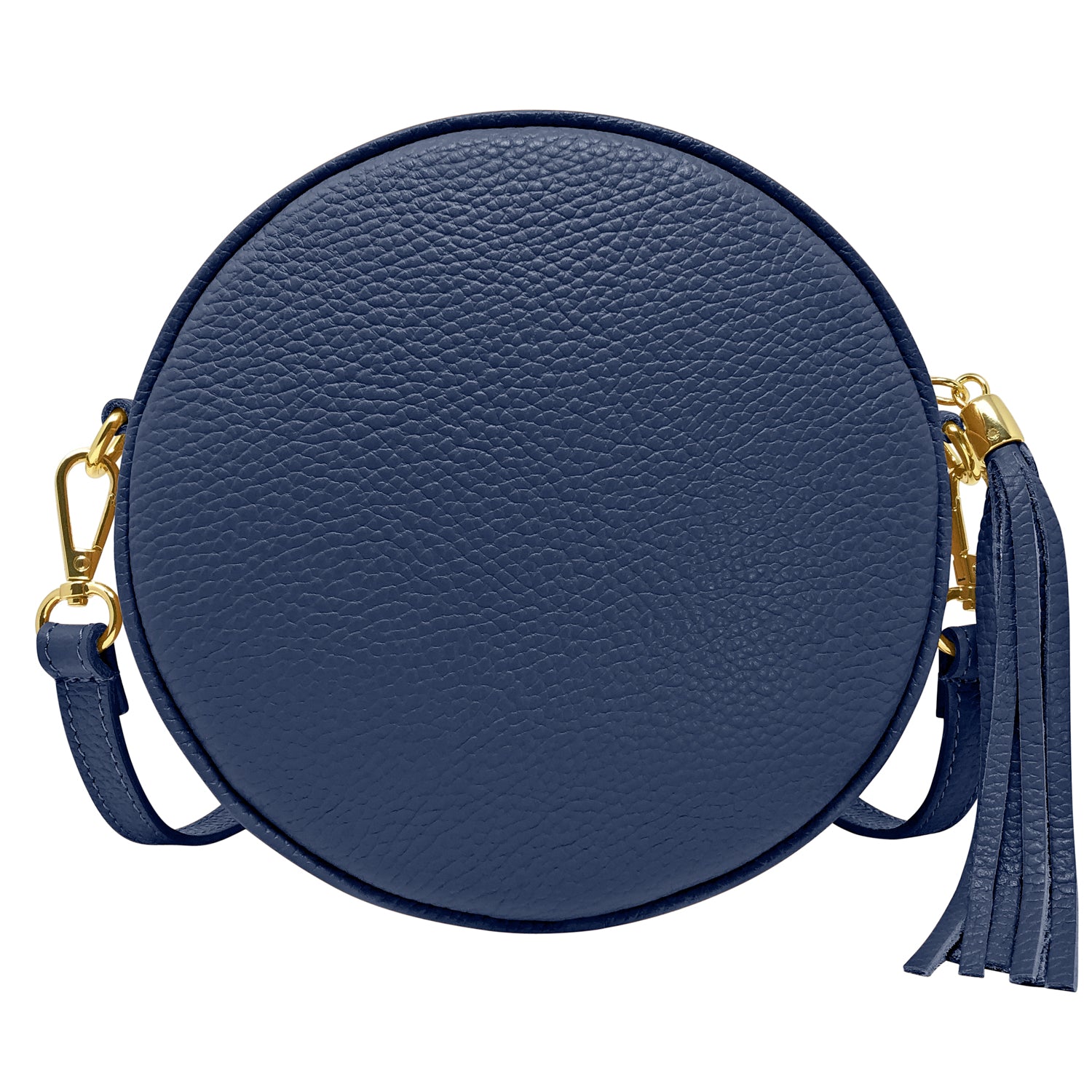 Borsa Donna a Tracolla Rotonda, In Vera Pelle, Made in Italy, Modello Dora