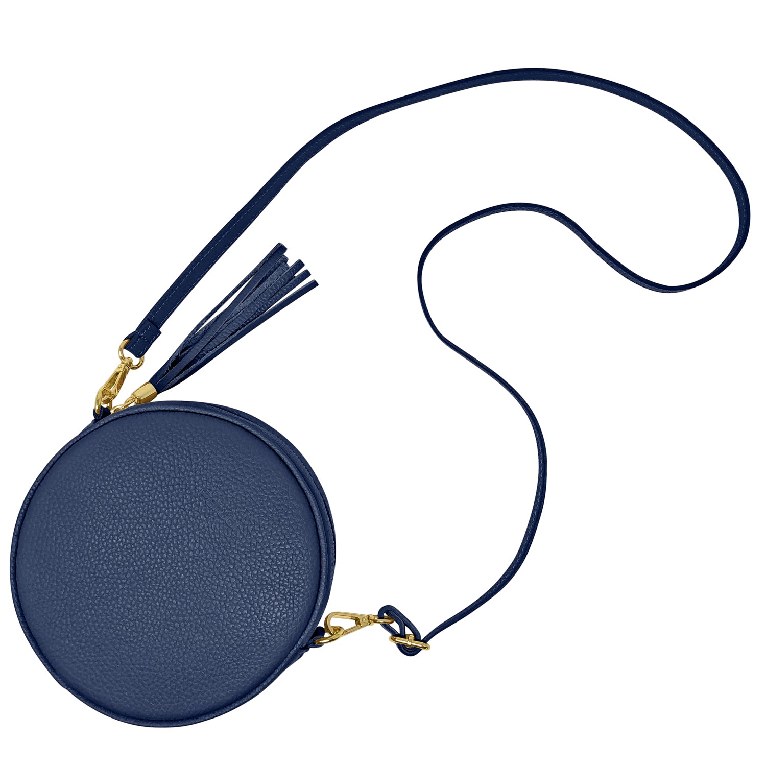 Borsa Donna a Tracolla Rotonda, In Vera Pelle, Made in Italy, Modello Dora