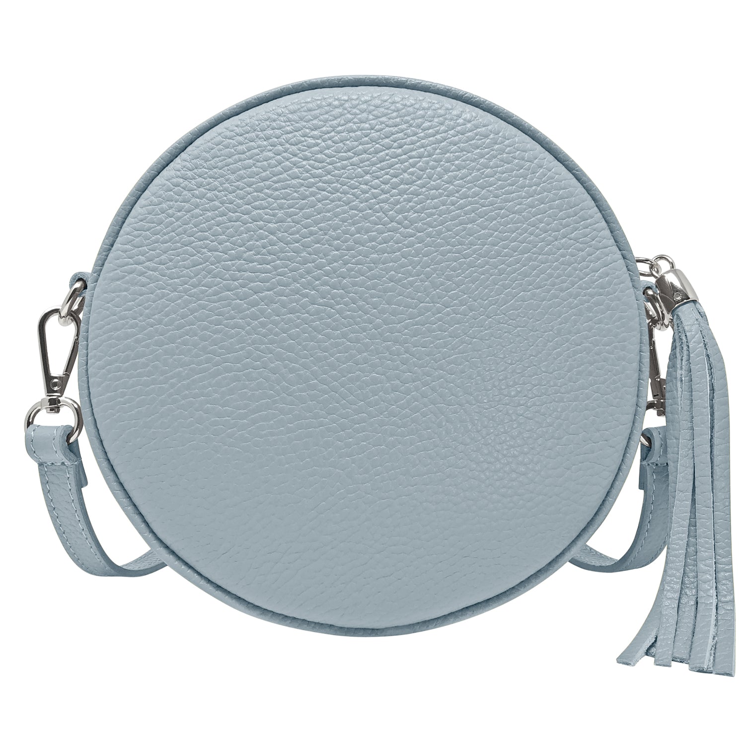 Borsa Donna a Tracolla Rotonda, In Vera Pelle, Made in Italy, Modello Dora