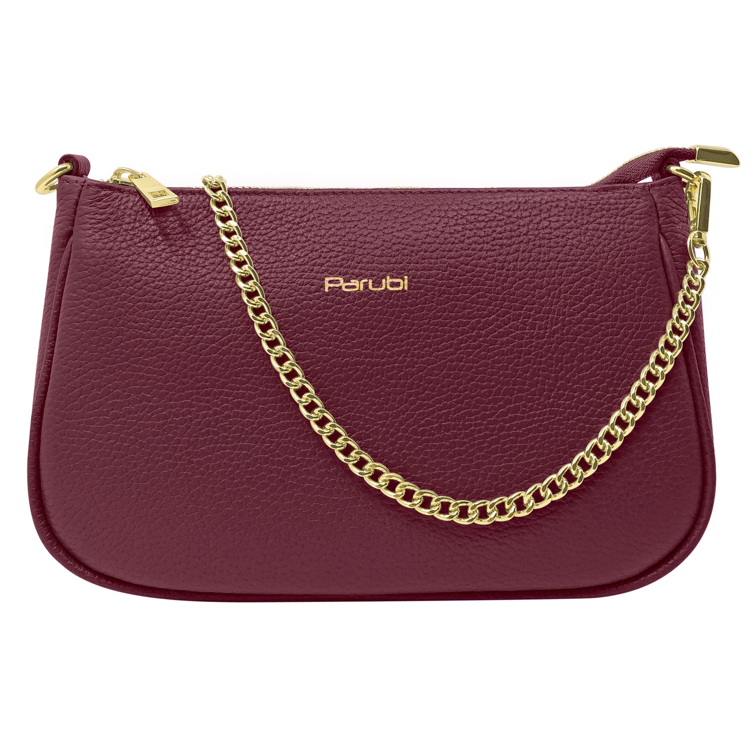 Borsa Donna a Tracolla e Spalla, In Vera Pelle, Made in Italy, Modello Isa Bordeaux