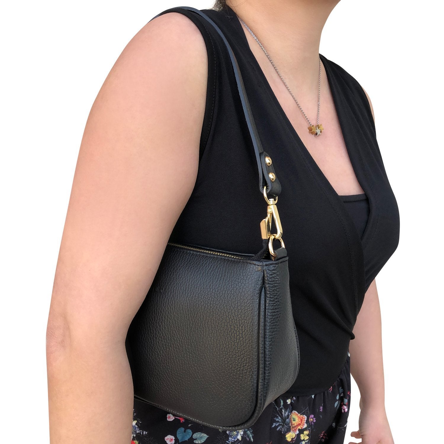 Borsa Donna a Tracolla e Spalla, In Vera Pelle, Made in Italy, Modello Isa