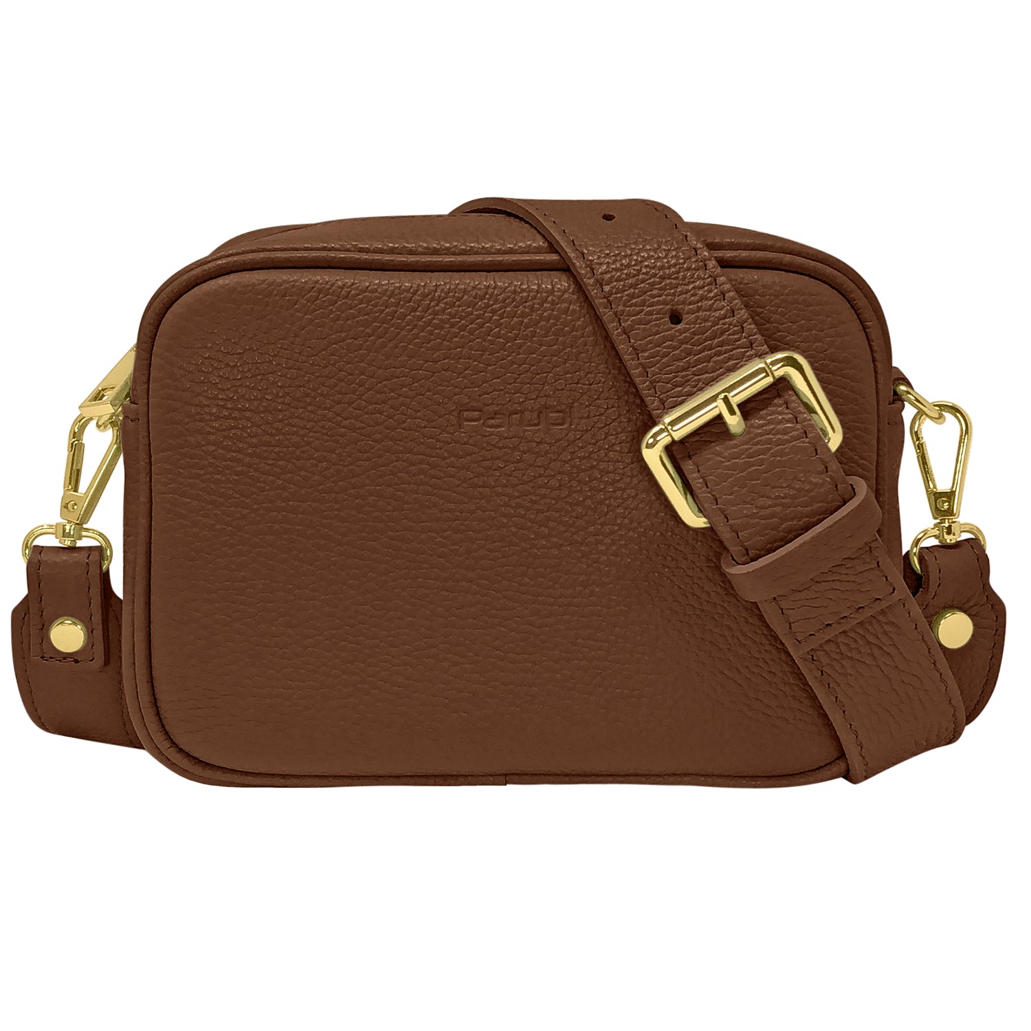 Borsa Donna a Tracolla, In Vera Pelle, Made in Italy, Modello Ginevra Marrone