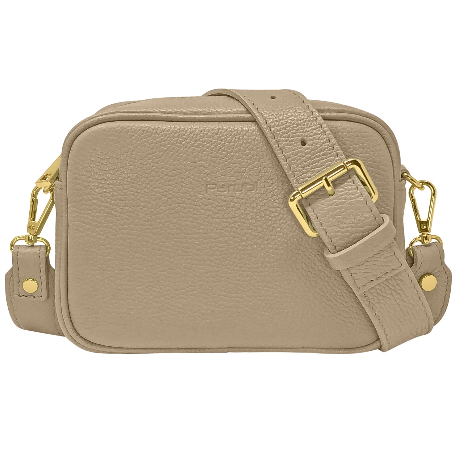 Borsa Donna a Tracolla, In Vera Pelle, Made in Italy, Modello Ginevra Sabbia